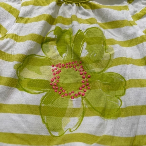 Just One You Made by Carter’s Top Lime Green Striped Flower - Picture 5 of 9